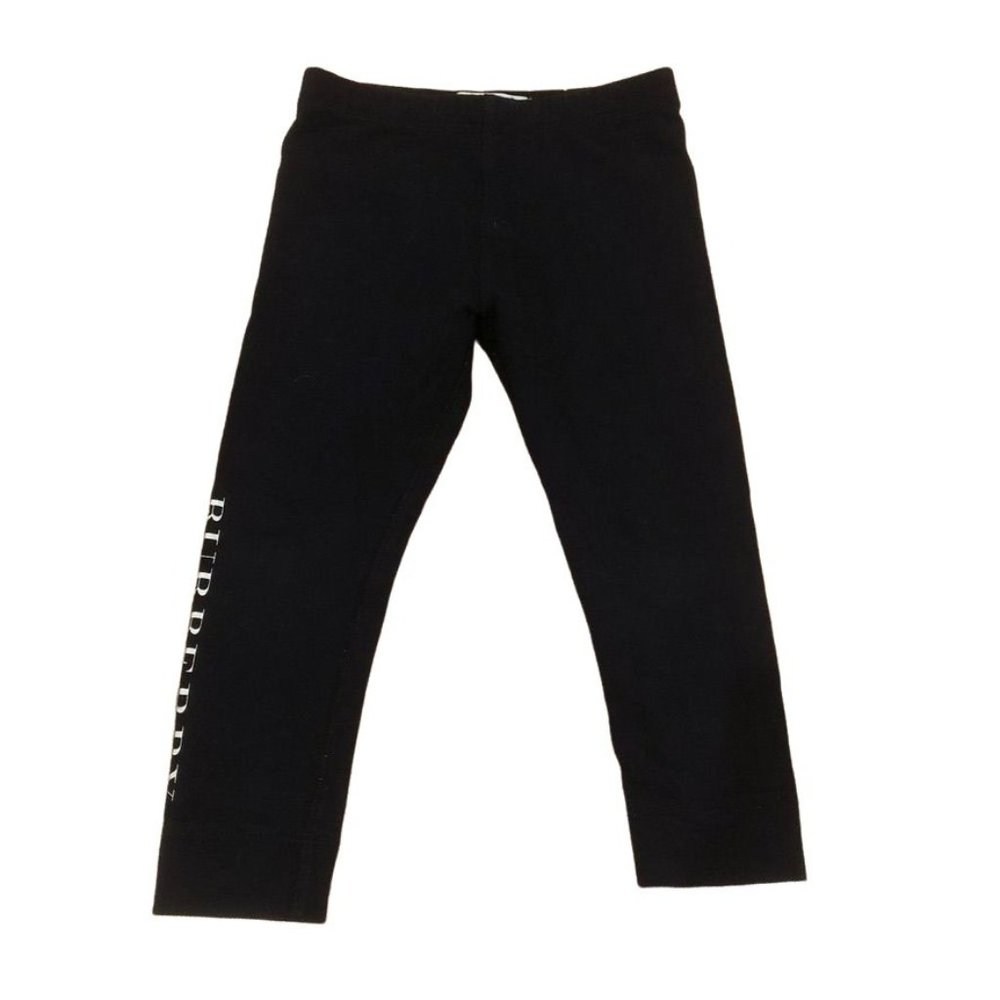 Burberry Toddler Girls Leggings Black Cotton Size 3Y 100 cm Children's Kids